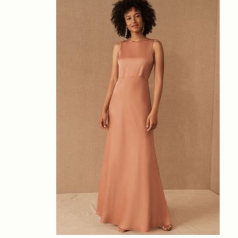 NWT Anthropologie sedona sunset satin maxi dress
